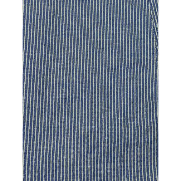 Talbots Women XL Blue White Striped A-Line Midi Linen Blend Summer Skirt - Picture 10 of 10